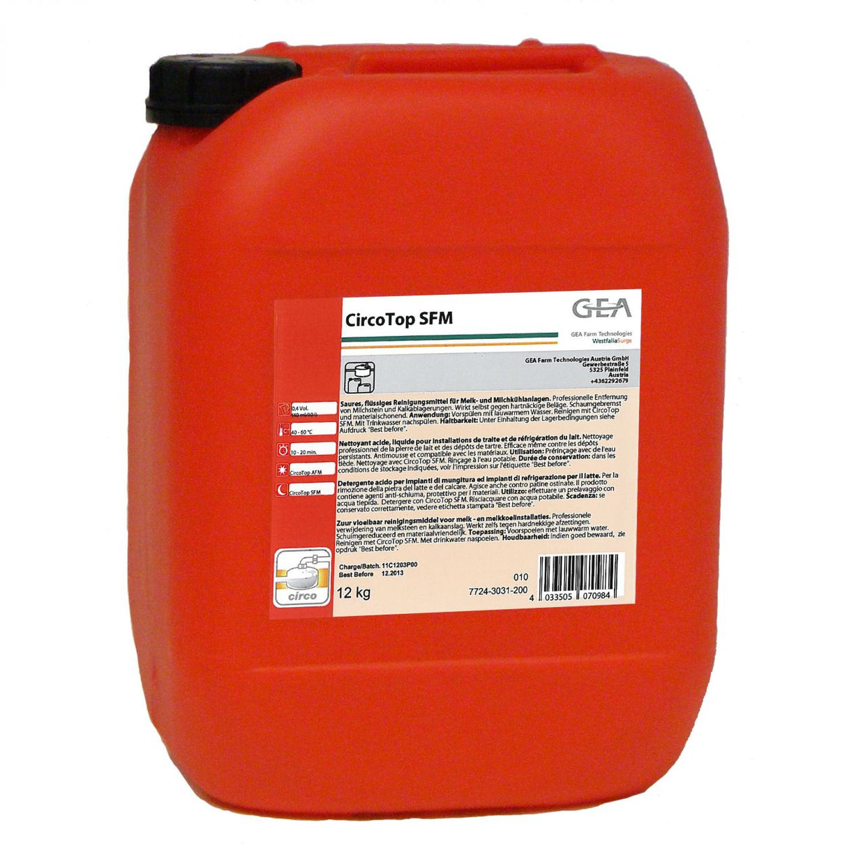 GEA CircoTop SFM Reinigungsmittel 12 kg Kanister 7724-3031-200 (77243031200)