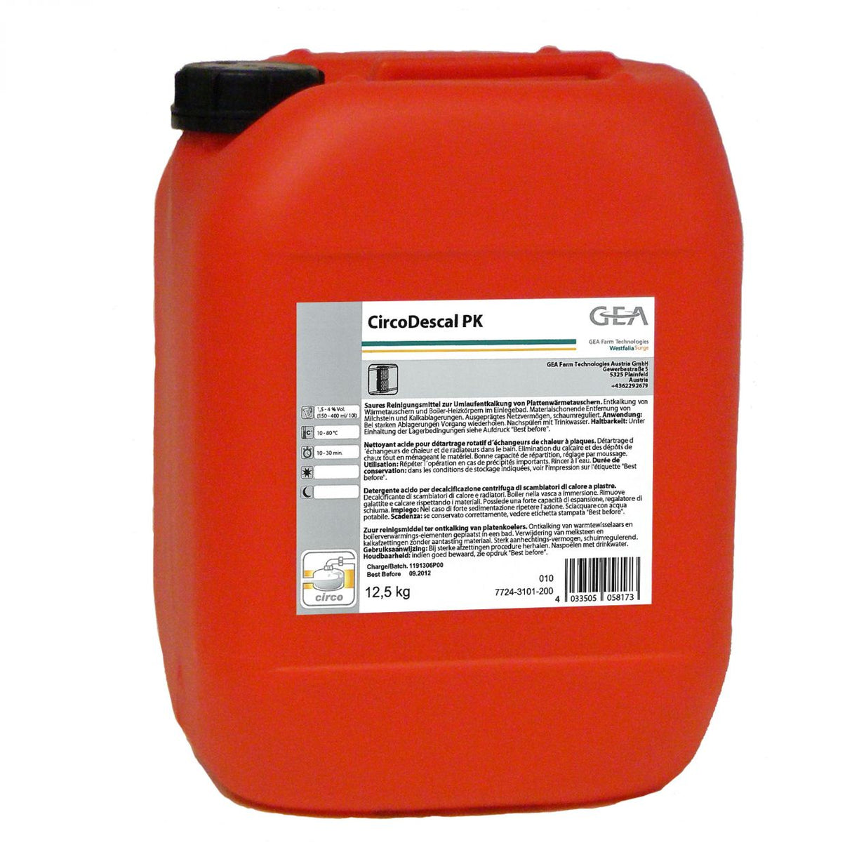 GEA CircoDescal PK Entkalker 12,5 kg Kanister 7724-3101-200 (77243101200)