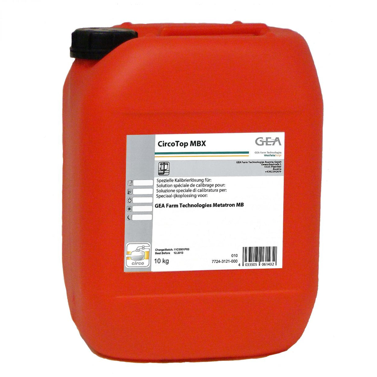 GEA CircoTop MBX Kalibrierflüssigkeit 10 kg Kanister 7724-3121-000 (77243121000)