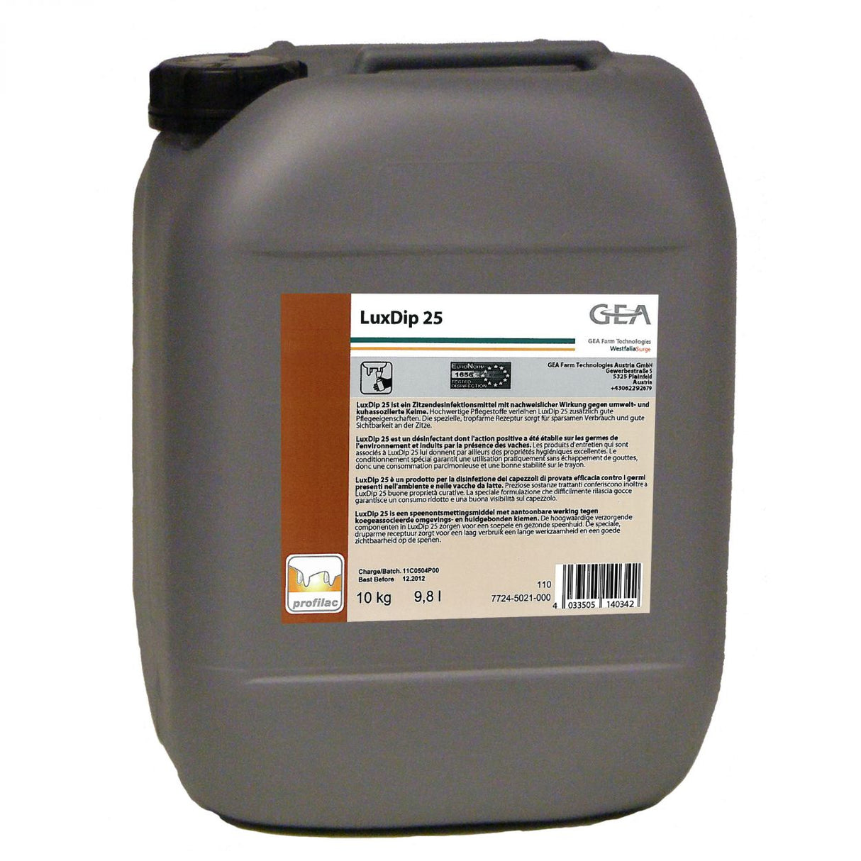 GEA LuxDip 25 Dippmittel 10 kg Kanister 7724-5021-000 (77245021000)