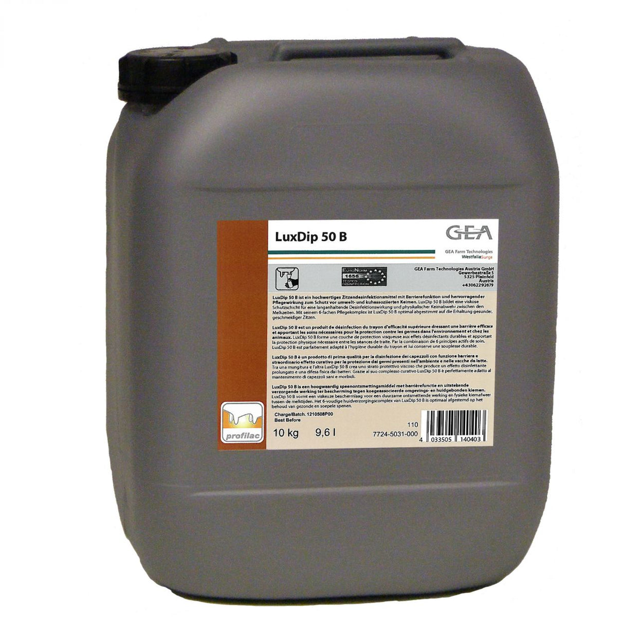 GEA LuxDip 50 B Dippmittel 10 kg Kanister 7724-5031-000 (77245031000)