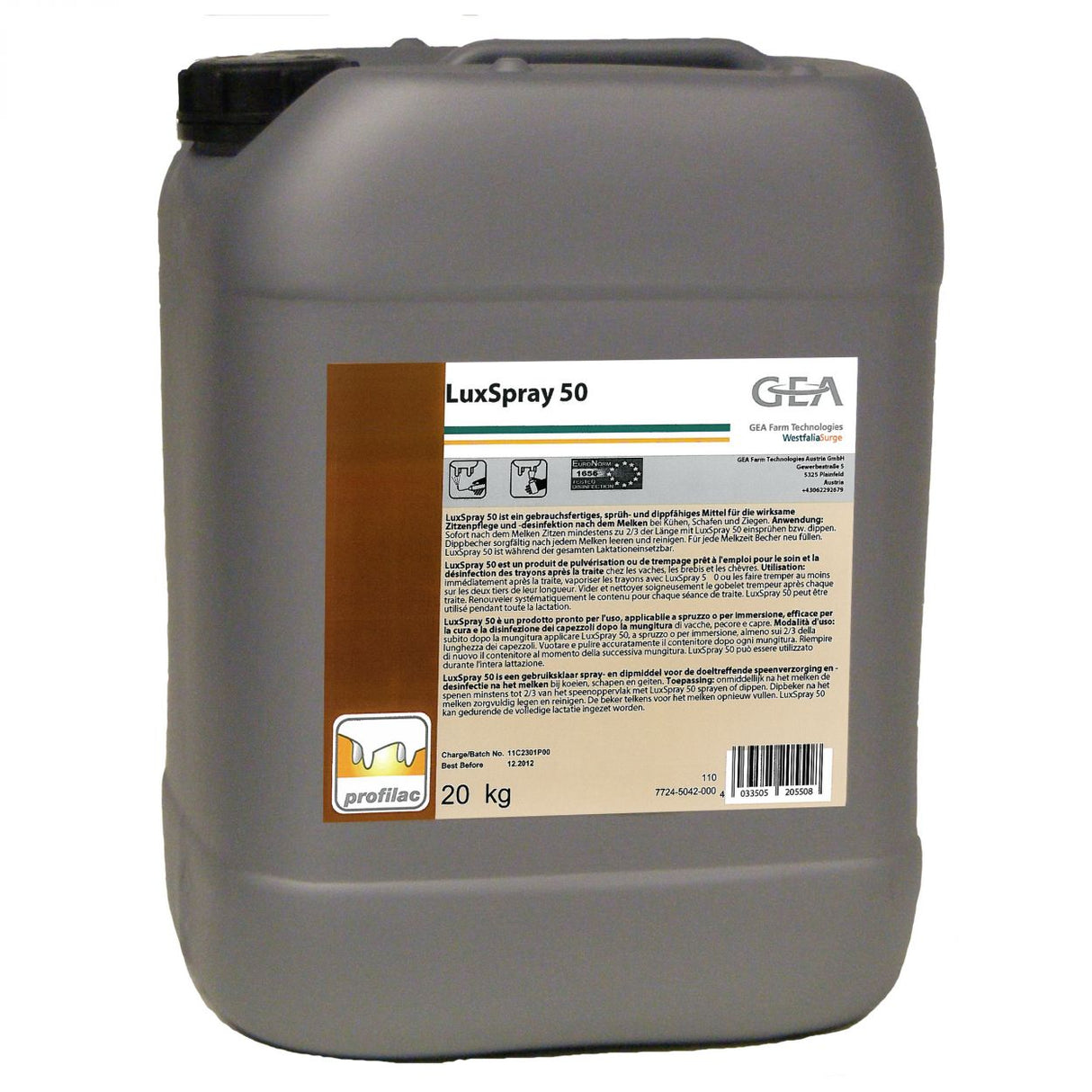 GEA LuxSpray 50 Dippmittel 20 kg Kanister 7724-5042-000 (77245042000)