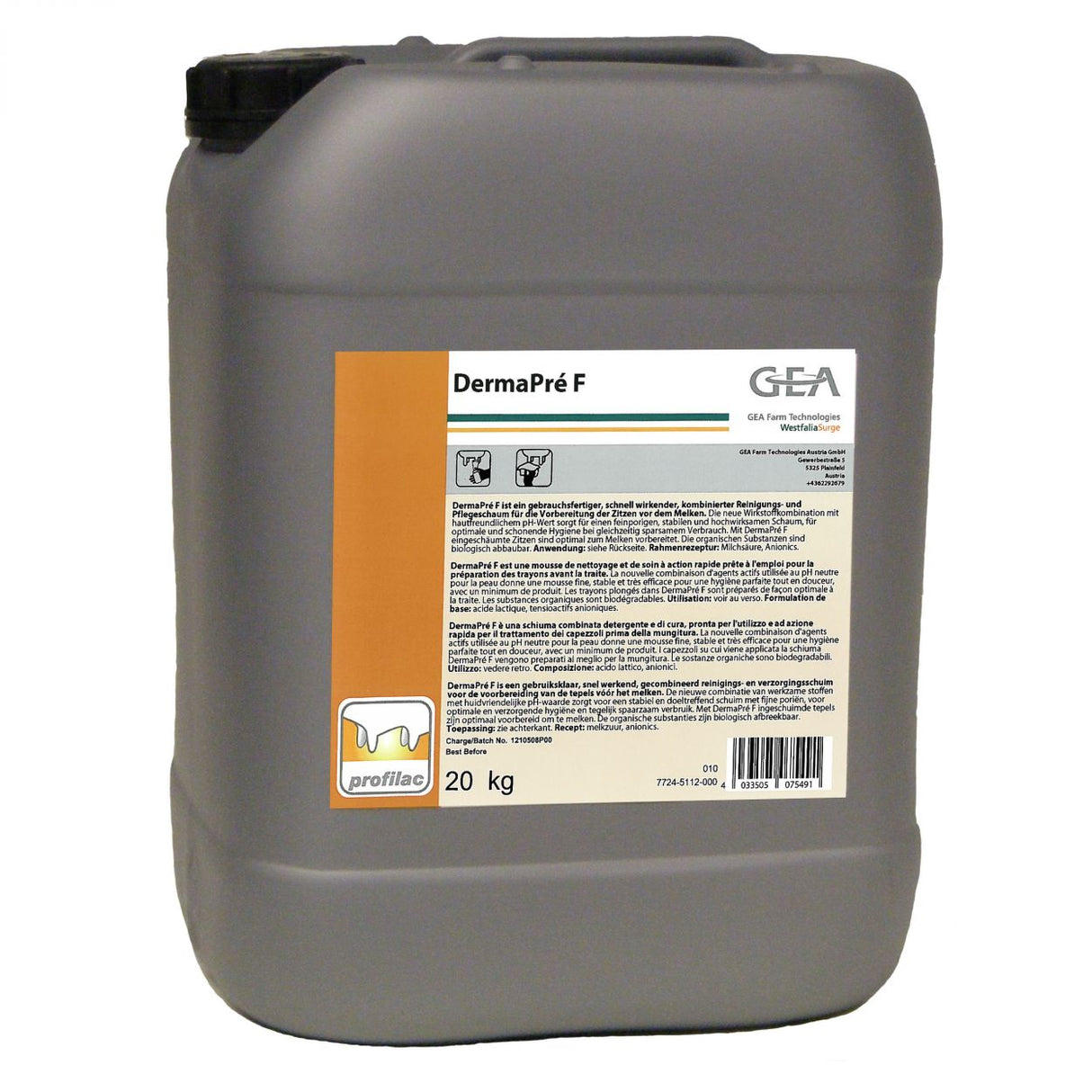 GEA DermaPré F Euterreiniger 20 kg Kanister 7724-5112-000 (77245112000)