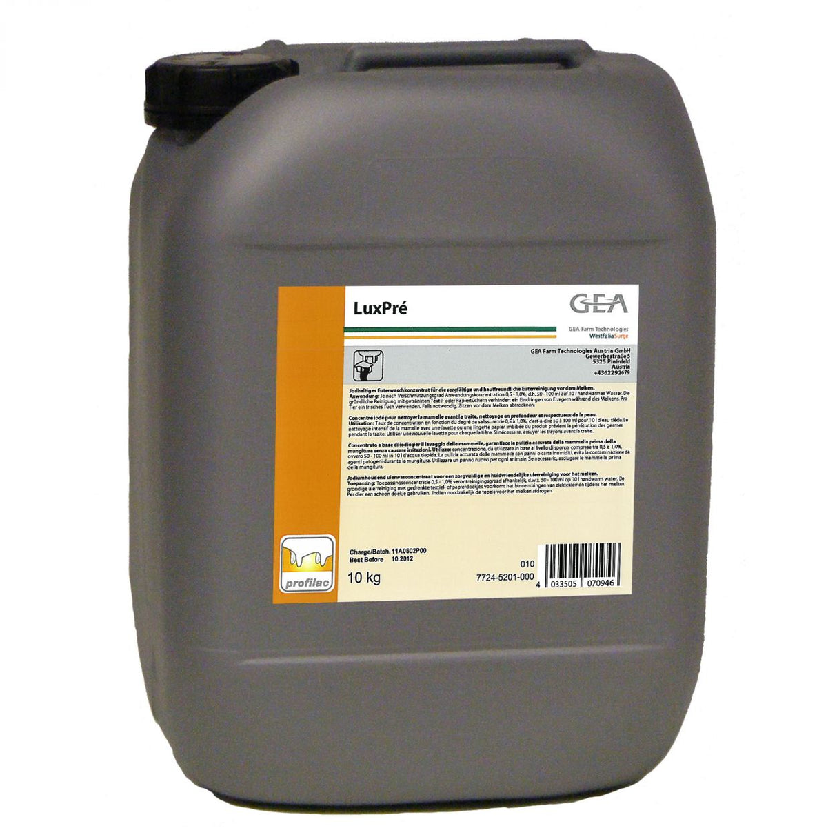 GEA LuxPré Euterreiniger 10 kg Kanister 7724-5201-000 (77245201000)