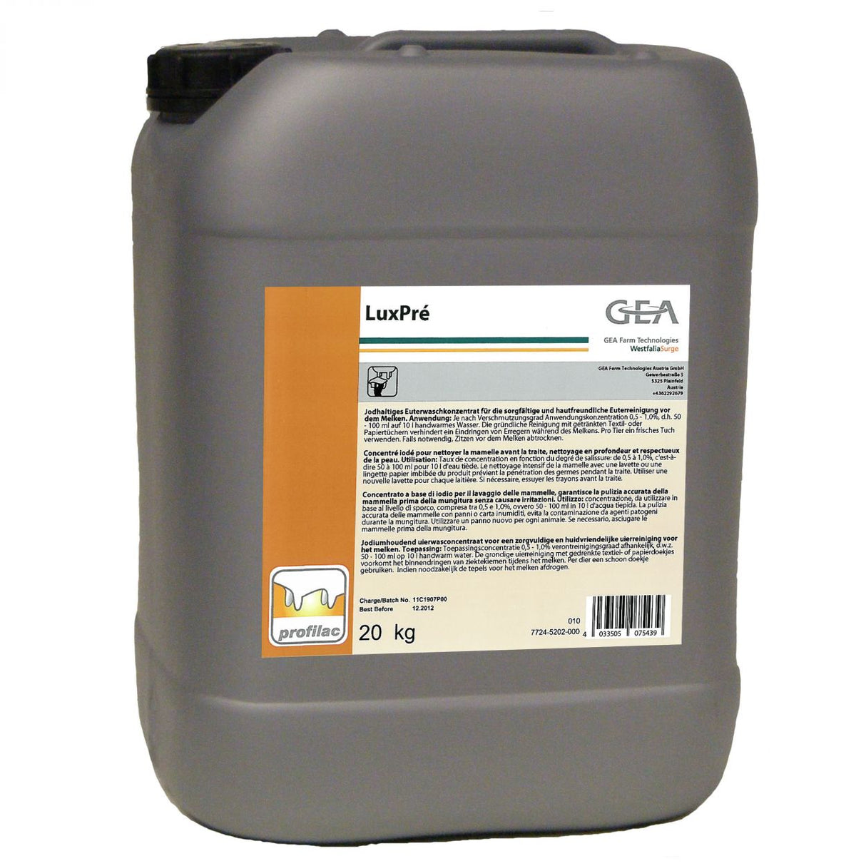 GEA LuxPré Euterreiniger 20 kg Kanister 7724-5202-000 (77245202000)