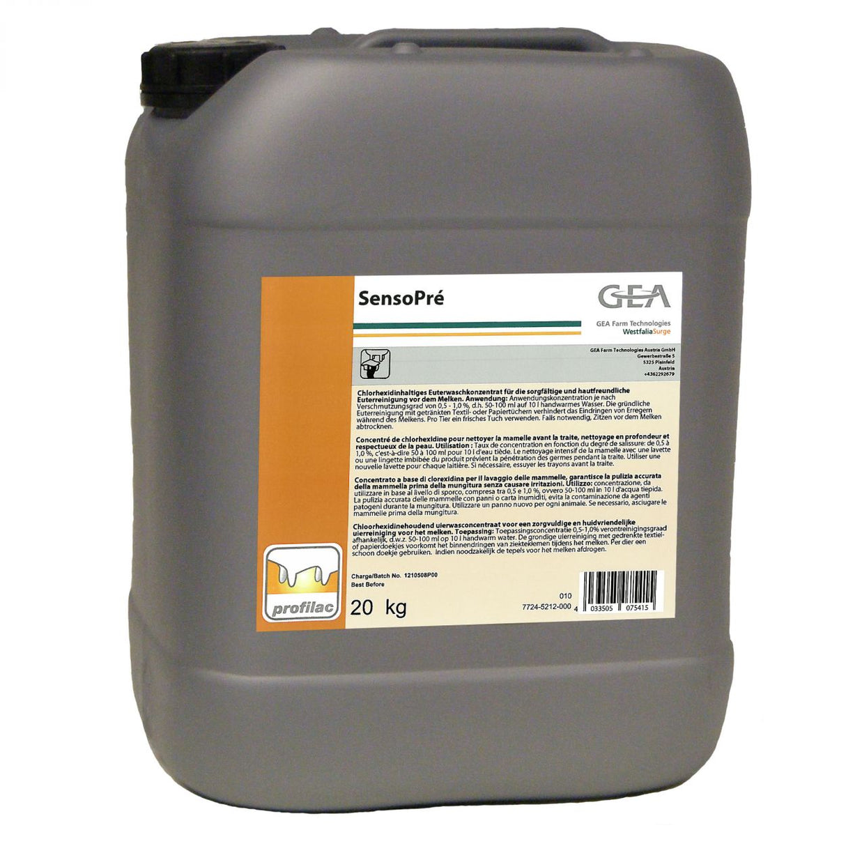 GEA SensoPré Euterreiniger 20 kg Kanister 7724-5212-000 (77245212000)