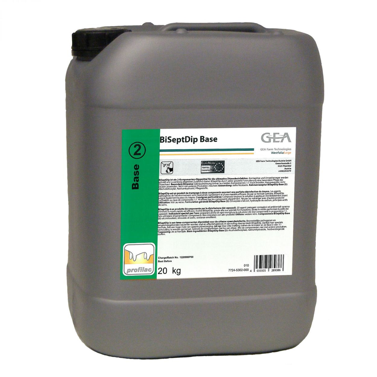GEA BiSeptDip 2 Dippmittel 20 KG Base 7724-5302-000 (77245302000)