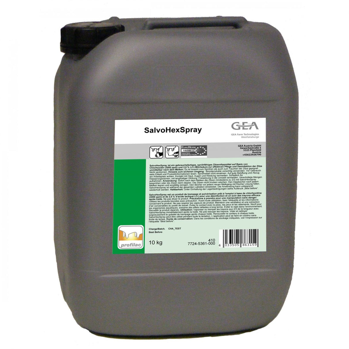 GEA SalvoHexSpray Dippmittel 10 kg Kanister 7724-5361-000 (77245361000)