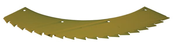 Saw blade inside R. dam.