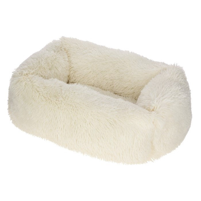 Kerbl Kuschelbett Fluffy für kleine Hunde, creme, 60x40cm - 80442