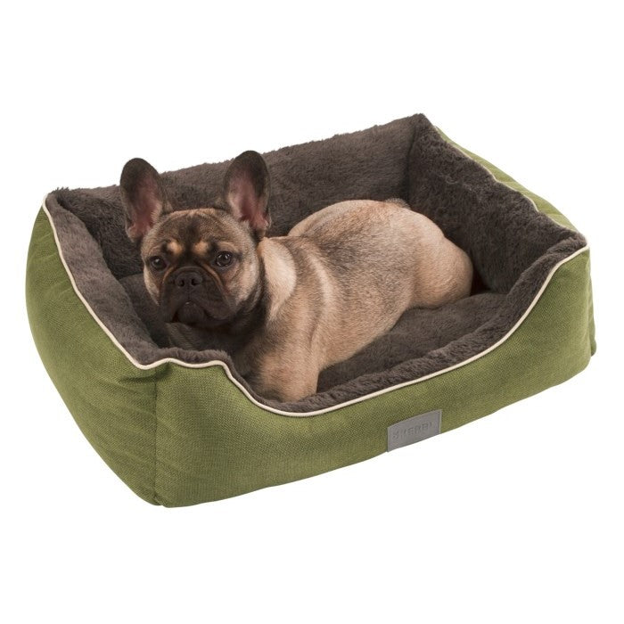Kerbl Hunde Kuschelbett Samuel, grün/grau, 60x50x17cm - 81318