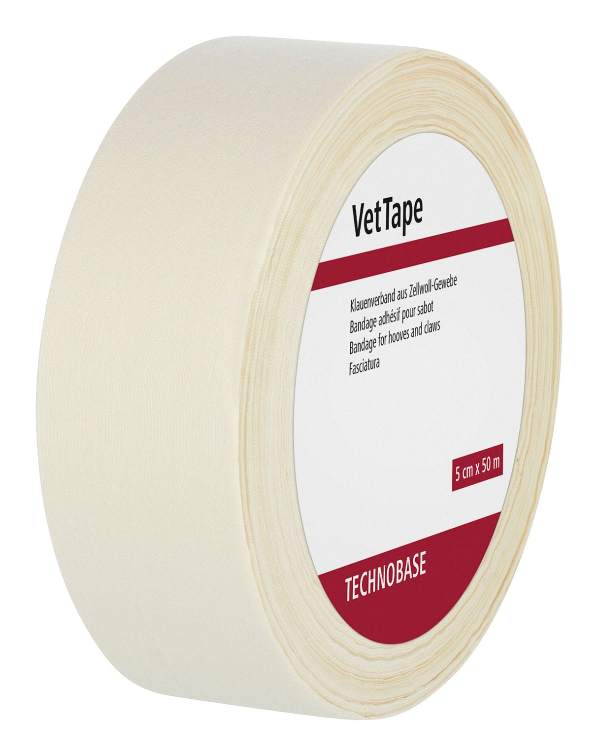 Kerbl VetTape Klauenverband m. Kautschukkleber, weiß, 50m 16388