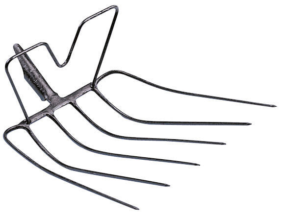 Kerbl Häckselgabel m. Bügel o. Stiel 6 Zinken 43 x 38 cm 29120