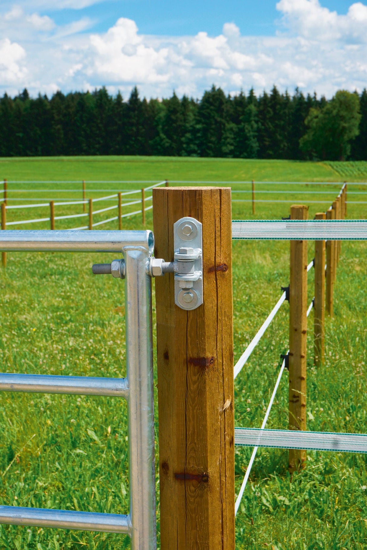 Kerbl Weidetor verstellbar 1 1,7 m verzinkt, incl. Montageset 44893