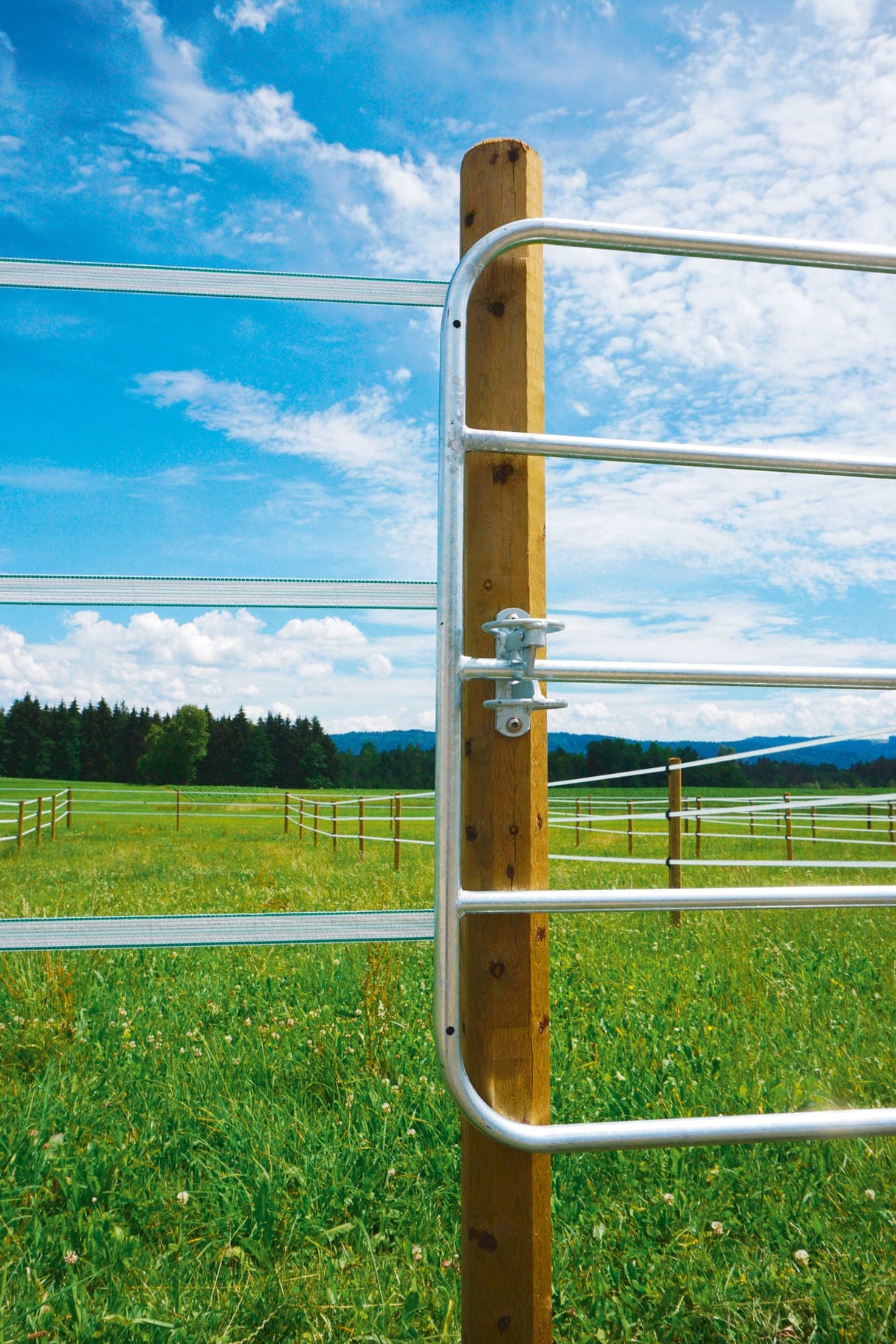 Kerbl Weidetor verstellbar 5m-6m verzinkt, incl. Montageset 442557