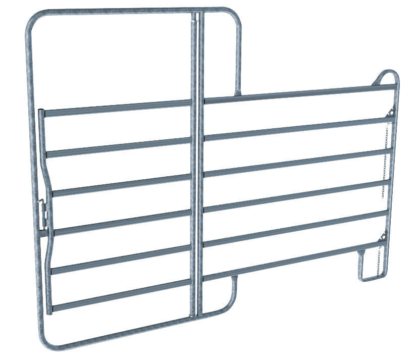 Kerbl Panel Zaunelement 3,6 m mit Tor (incl. Kettenverschl) 442596