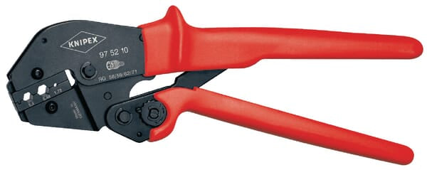 Crimping pliers for two-handed use.