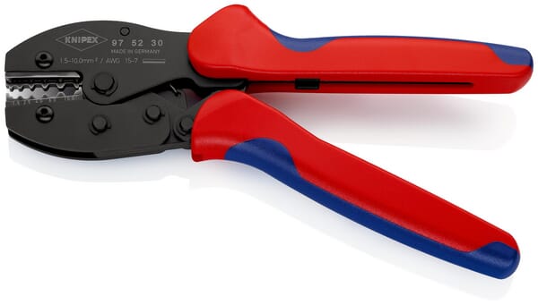 Crimping pliers for two-handed use.