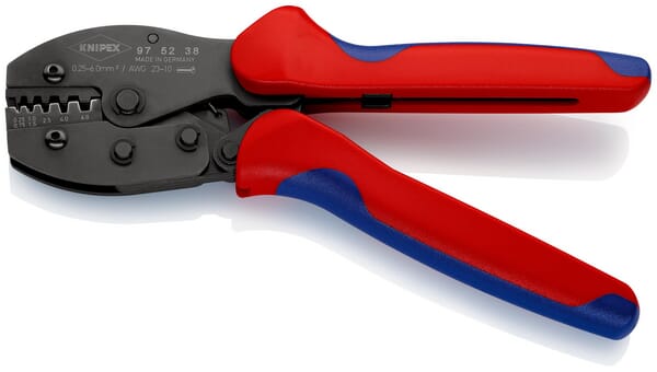 Crimping pliers for two-handed use.
