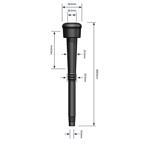 Milkrite Zitzengummi Ultraliner mit rundem Schaft, lang 200076-01 (MR-200076-01)