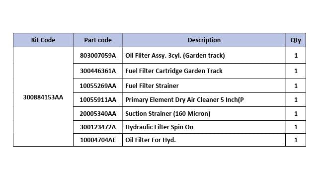 Solis Wartungssatz Solis 26 HST Groß - 300884153AA