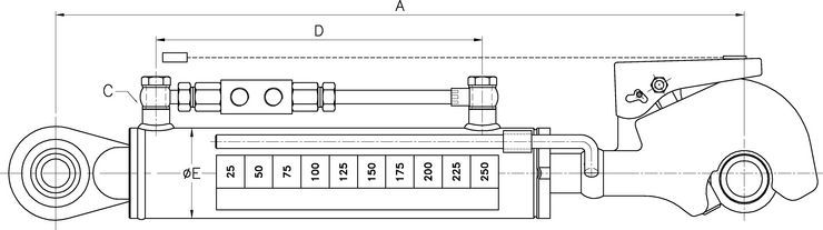 KRAMP Hydraulischer Oberlenker, TCVHN, 546 mm Kat. 2 TCVHN356323022