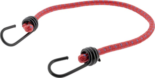 Rubber tensioner with hook, Ø 10 mm - 600 mm - 10 pieces
