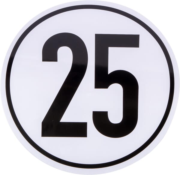 KRAMP Begrenzungsschild 25km BF25