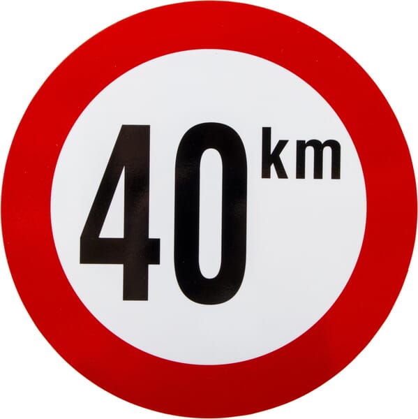 KRAMP Schild 40 km PVC BK40