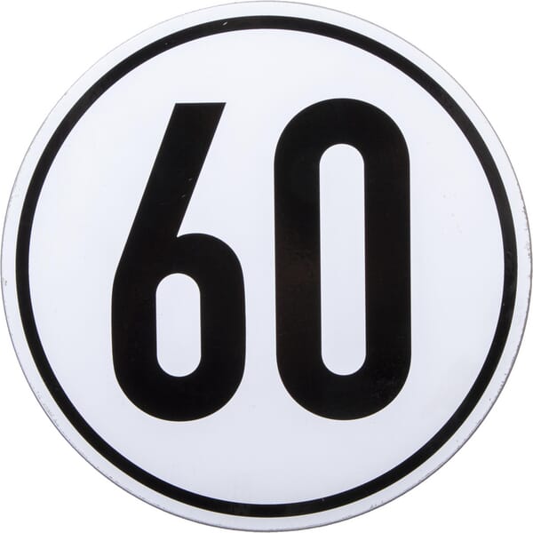 KRAMP Begr.Schild 60 km deutsches Modell BL60