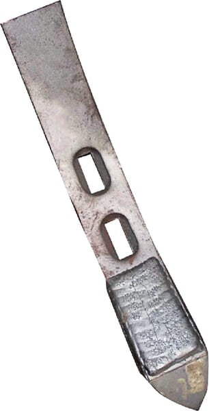 KRAMP Grubberspitze 350x50x20mm, gehärtet, gekrümmt, 2 Löcher, passend für Universal CP36050CN