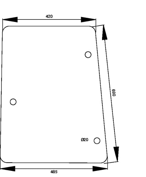 KRAMP Seitenscheibe D3406670