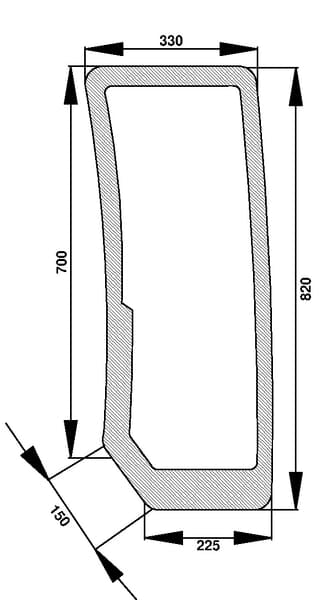 KRAMP Frontscheibe unten D6863
