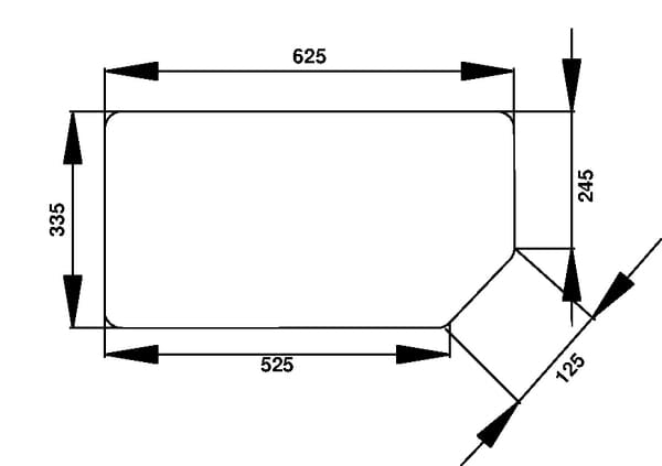 KRAMP Heckscheibe unten D6869