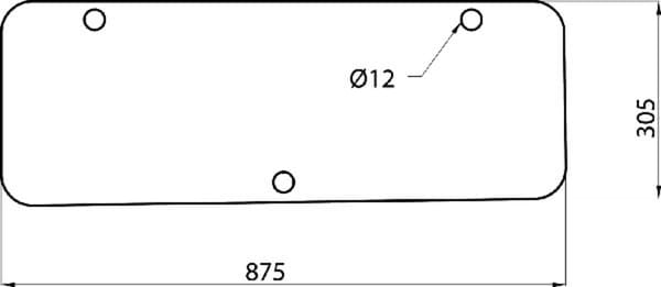 KRAMP Heckscheibe unten D7018
