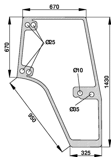 KRAMP Türscheibe D7126