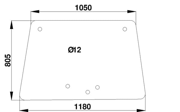 KRAMP Frontscheibe, oben aufstellbar D7401