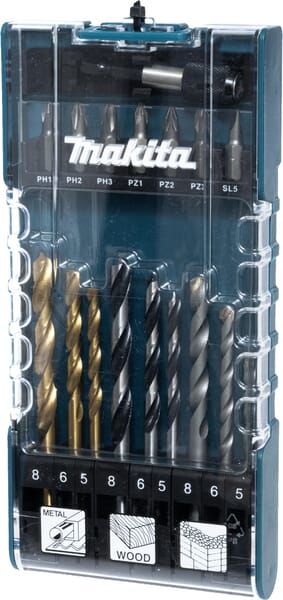 Makita/Dolmar Makita Bohrer- und Bit-Set, 17-teilig - 1 Set - D74887
