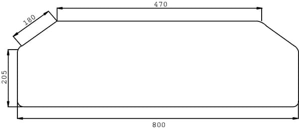 KRAMP Heckscheibe unten D7548