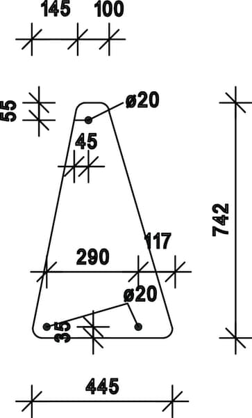 KRAMP Frontscheibe unten D7742