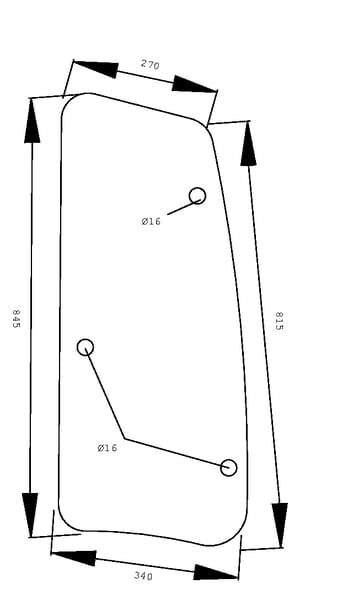 KRAMP Seitenscheibe aufstellbar D7781