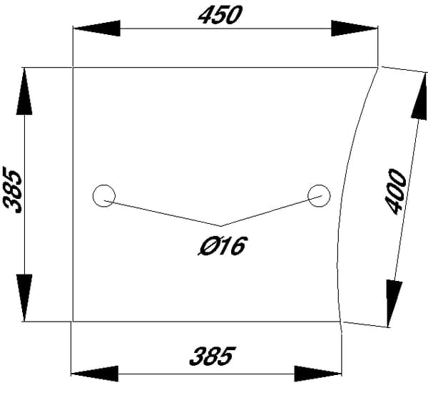 KRAMP Türscheibe unten D8055