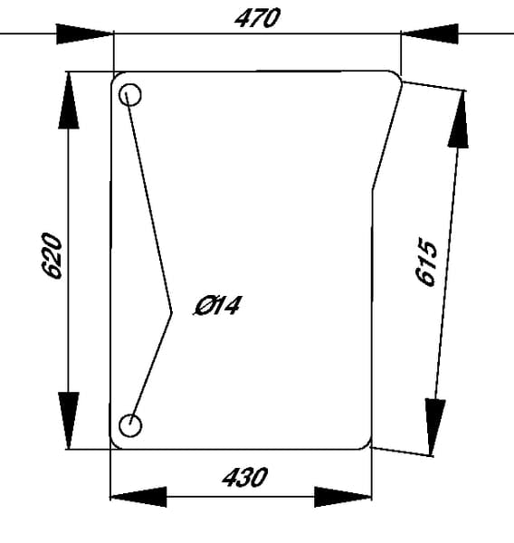 KRAMP Frontscheibe unten D8181