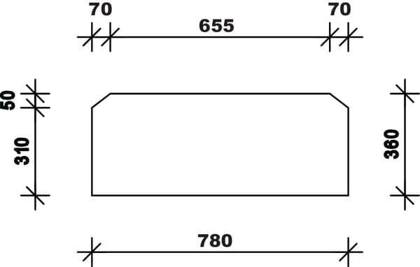 KRAMP Heckscheibe unten D9120