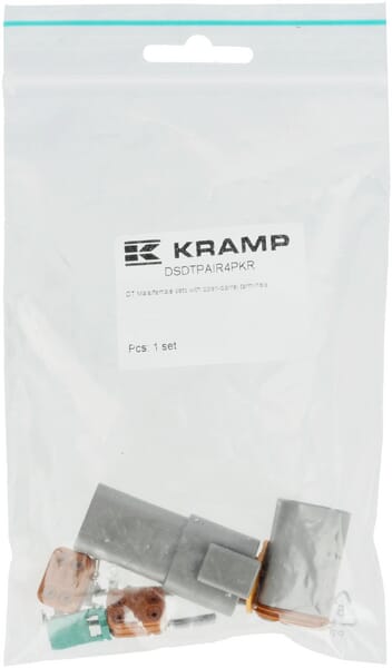 KRAMP Satz DT 4-polige Steckverbinder Stecker + Buchse - 1 Set - DSDTPAIR4PKR