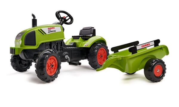 Falk ClaasTraktor mit Anhänger, Frontlader und zu öffnender Motorhaube F2041C