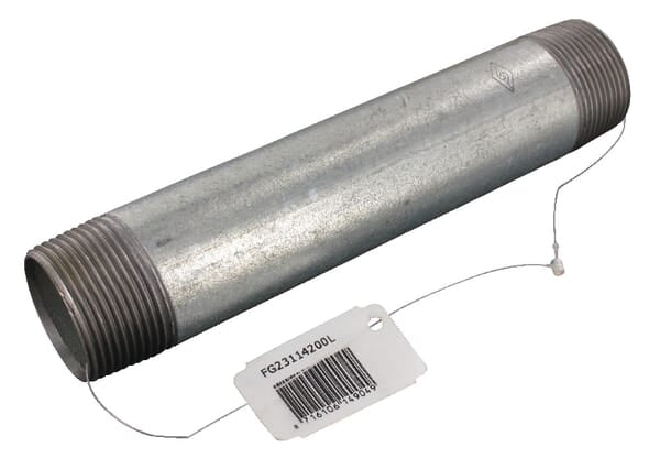 Galvanized pipe nipple 1 1/4"x200mm