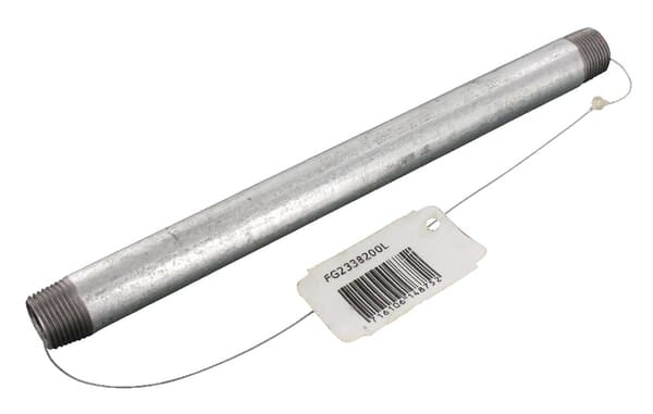 Mamelon de tuyau galvanisé 3/8"x200mm