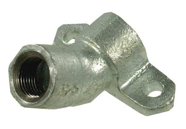 Ceiling w. 45° galvanized Female/Female 1/2"