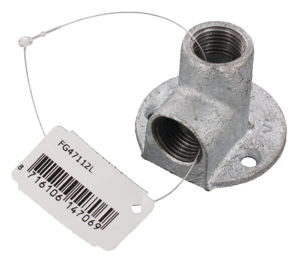 Ceiling w. 90° galvanized Female/Female 1/2"